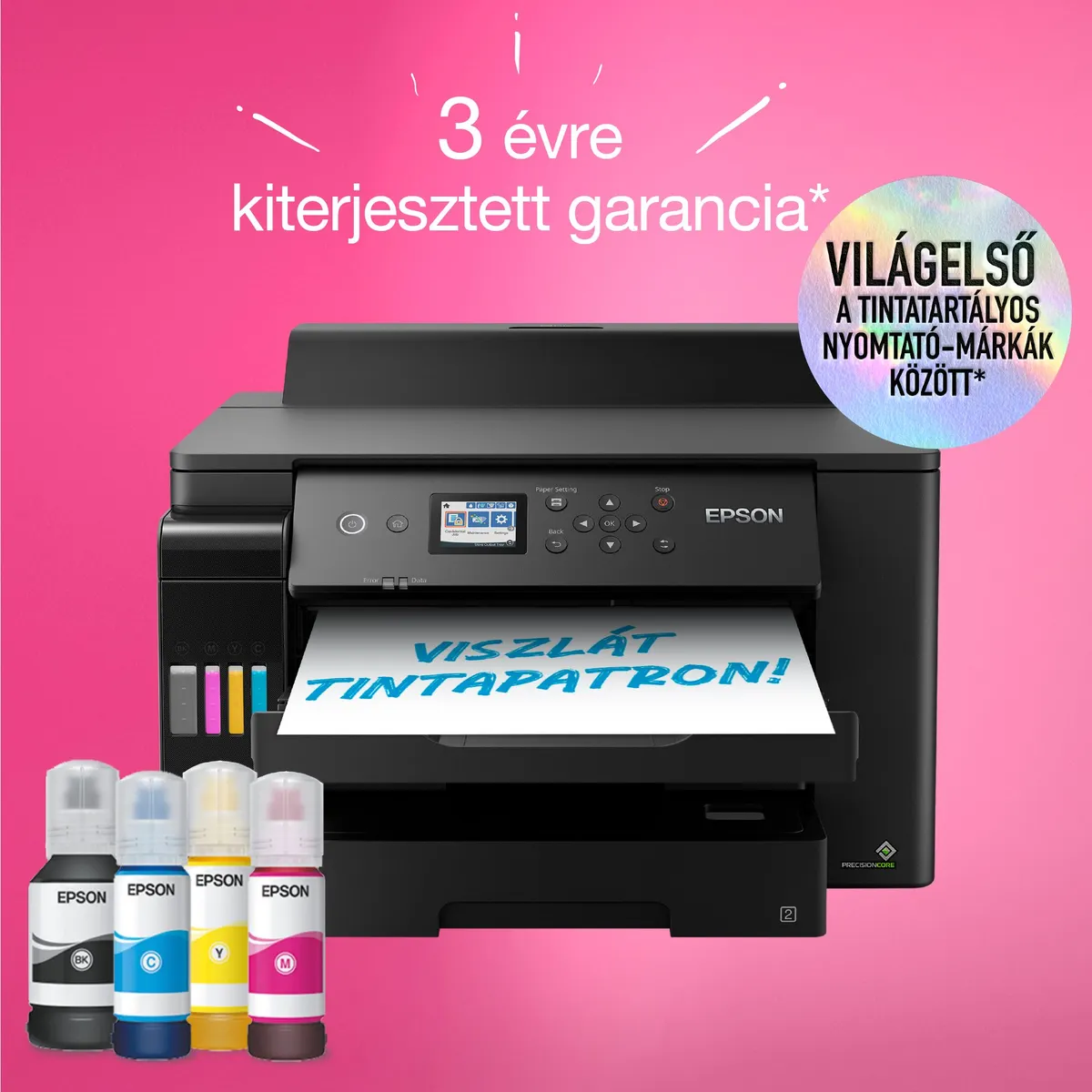 EPSON C11CJ04402 EcoTank L11160 4800x1200dpi 32ppm fekete 21ppm színes duplex WiFi LAN USB 550 bemeneti 125 kimeneti 4 soros LCD #7