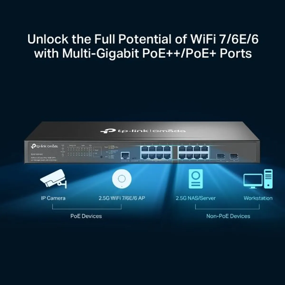 TP-Link SG3218XP-M2 Omada L2 plus 16x2.5G RJ45 2x10G SFP 8 PoE-portok rack-mount #3