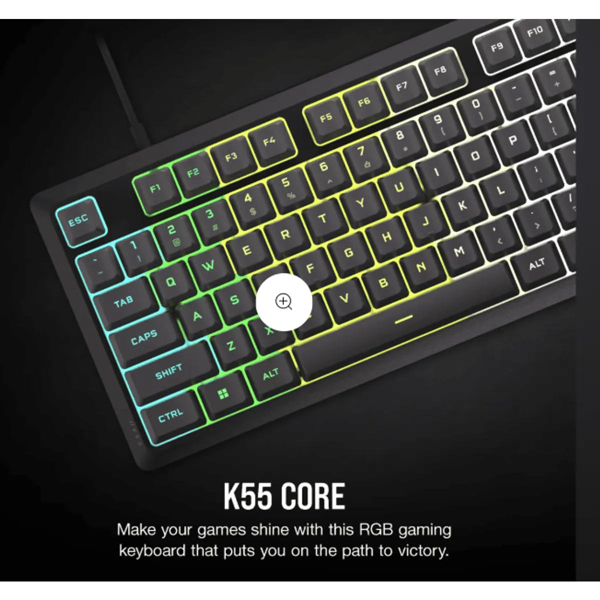 Corsair CH-9226D65-NA K55 core rgb membrános US kiosztás szürke #2