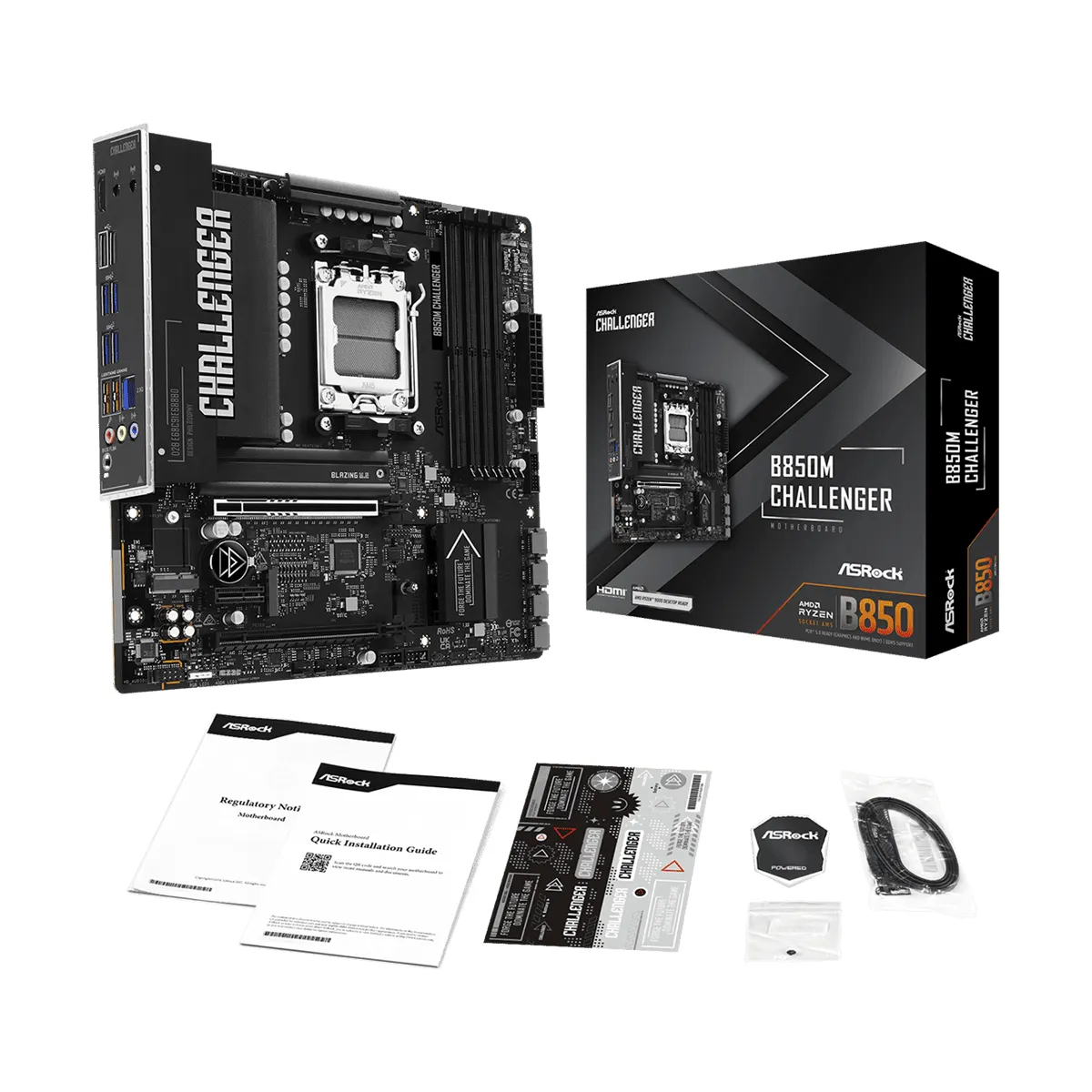 Asrock 90-MXBU30-A0UAYZ B850M Challenger AM5 DDR5 256GB 2xPCIe16 4xSATA3 RAID HDMI 7.1 LAN 2,5 Gbit/sec Micro-ATX #4