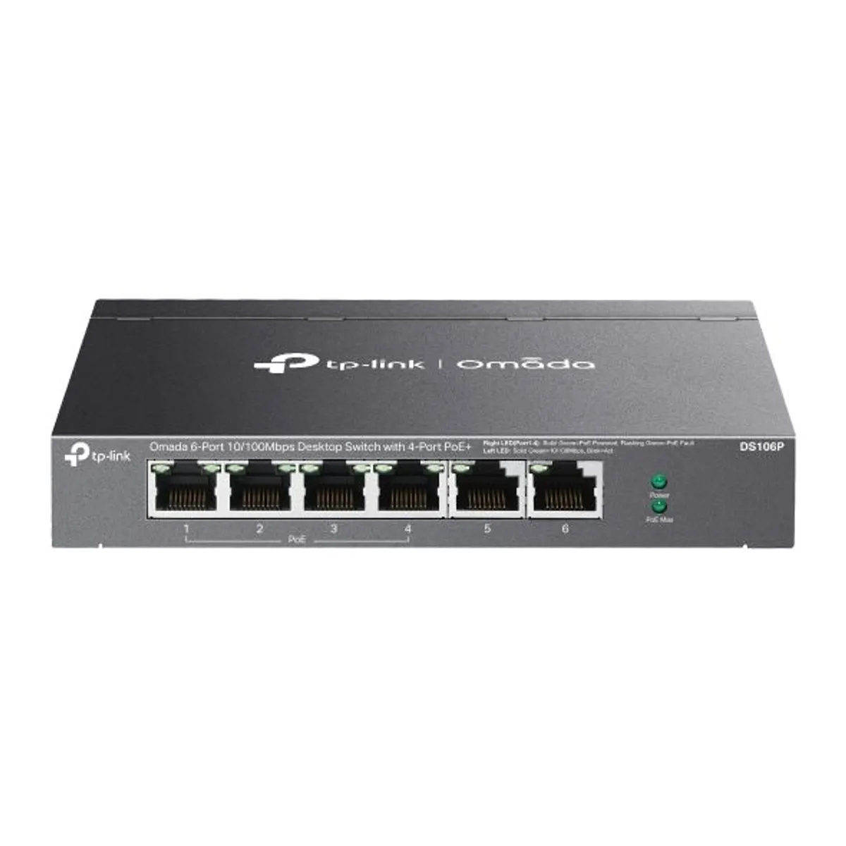 TP-Link DS106P Omada 6-port 10-100 Mbps kapcsoló 4 PoE portok 1.2 Gbps #1