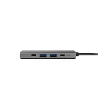 Chieftec DSC-502 5-in-1 USB-C dokkolóállomás USB-C PD 80W, HDMI 4K 30Hz, 2x USB-A 3.2 Gen1, 1x USB-C 3.2 Gen1, alumínium titánium-szürke #2