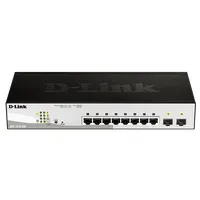 D-Link DGS-1210-08P/E 8-portos PoE intelligens kapcsoló 8x Gigabit Ethernet portok, 2x SFP, L2, QoS