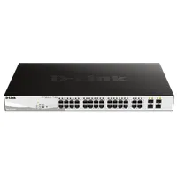 D-Link DGS-1210-24P/E DGS-1210-24P okos menedzselt switch 24-portos PoE 193 W 4x SFP ventilátormentes