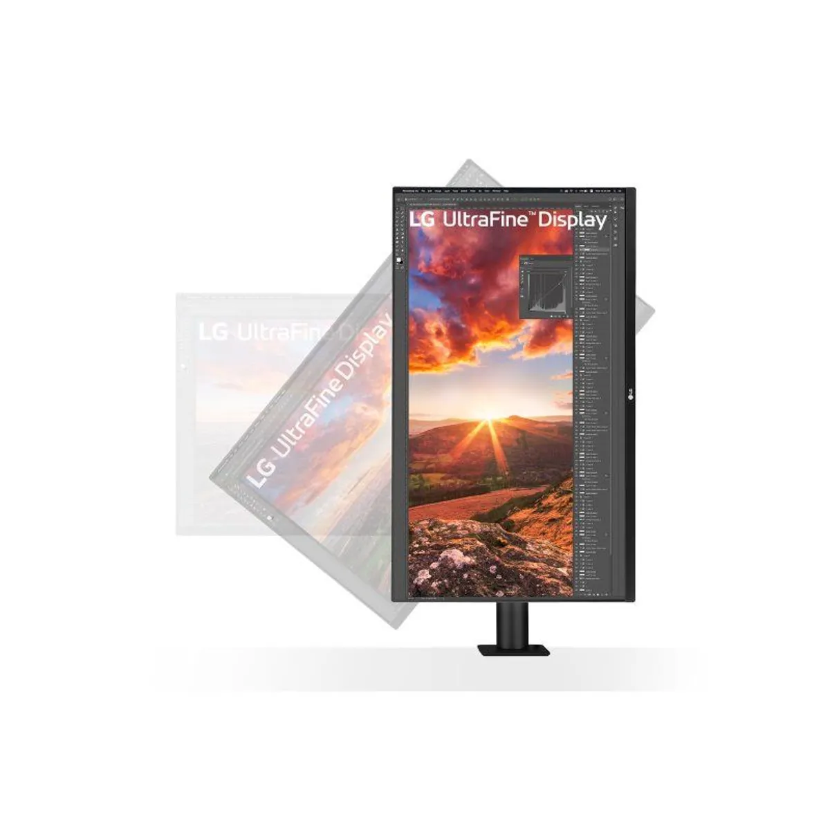 LG 32UN880K-B.AEU Ergo monitor 32" IPS 4K, 60Hz, 5ms, HDMIx2, DP, USB-C, USB 3.0x2, hangszóró, VESA 100x100, állítható magasság, pivot #2
