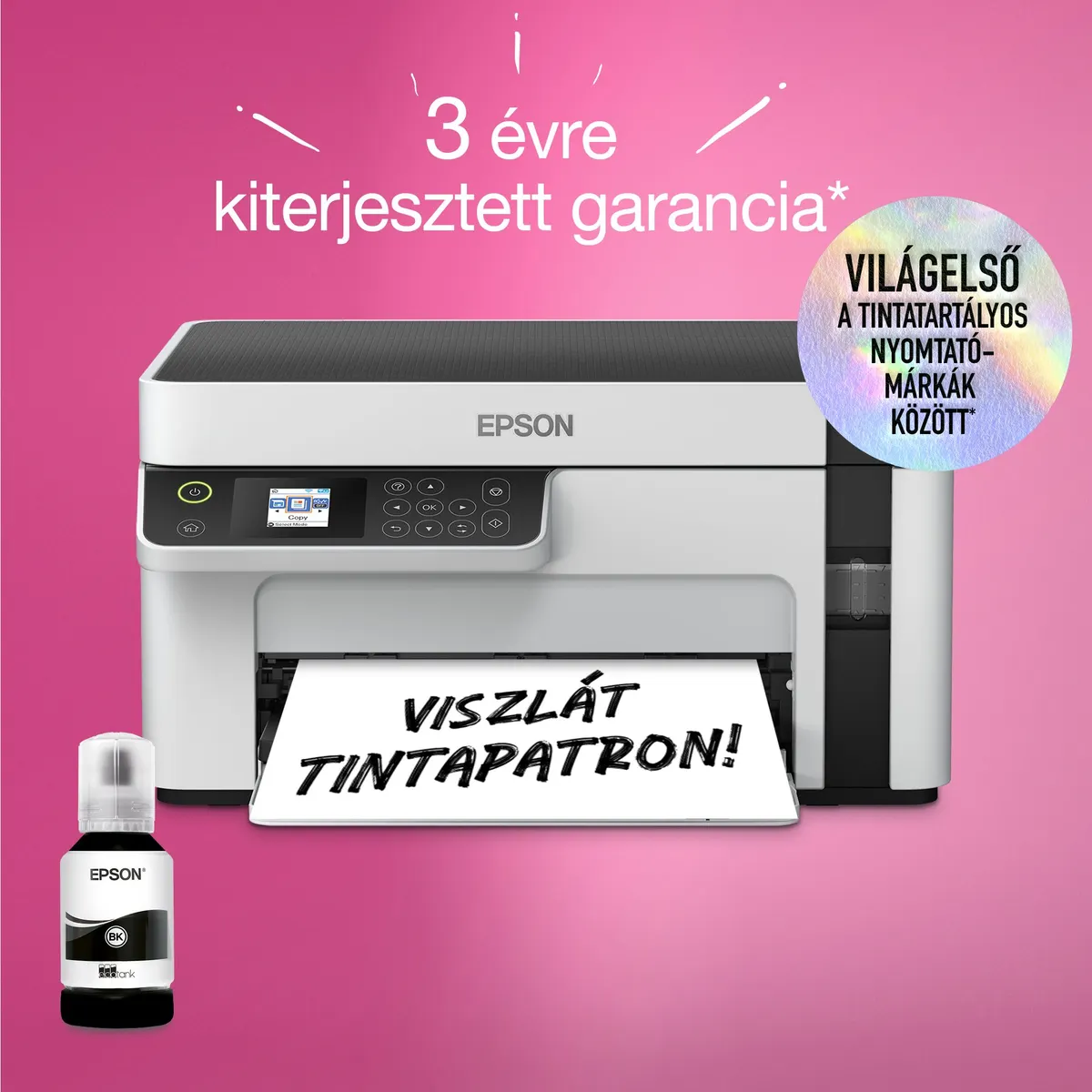 EPSON C11CJ18402 EcoTank M2120 monó MFP WiFi USB 150 lap elülső papírtálca 30 lap kimeneti papírtálca 1440x720 dpi #8