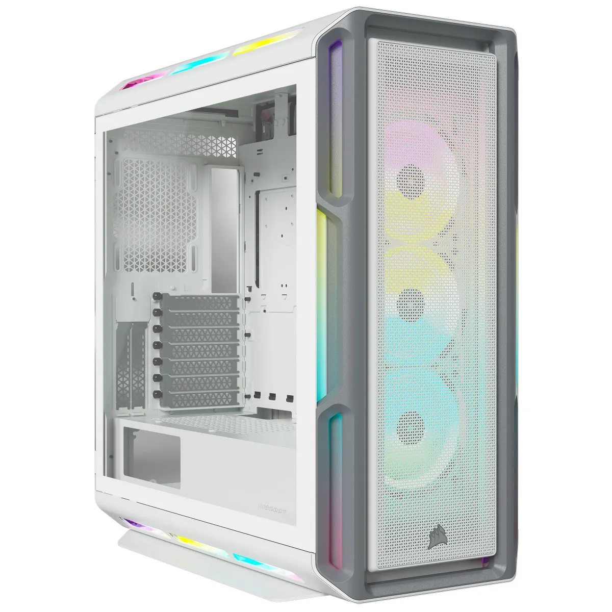 Corsair CC-9011231-WW iCUE 5000T RGB Tempered Glass fehér ATX táp nélkül 3x LL120 RGB #1