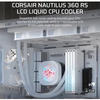 Corsair CW-9061034-WW Nautilus 360 LCD 2.1" fehér vízhűtőrendszer #2