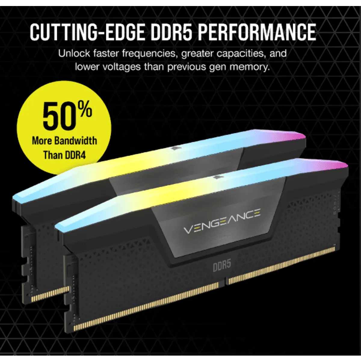 Corsair CMH16GX5M2B5200C40 Vengeance RGB DDR5 16GB 2x8GB 5200MHz CL40-40-40-77 1.25V Intel XMP #3