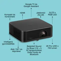 EPSON V11HB73140 4K PRO-UHD LED 700 ANSI lumen hordozható Wi-Fi Bluetooth #2