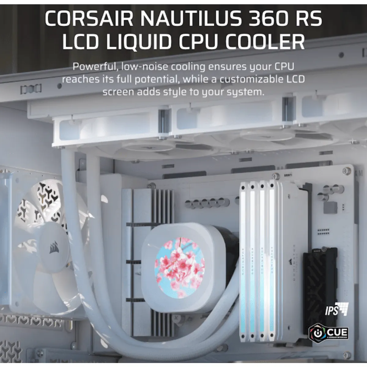 Corsair CW-9061034-WW Nautilus 360 LCD 2.1" fehér vízhűtőrendszer #2