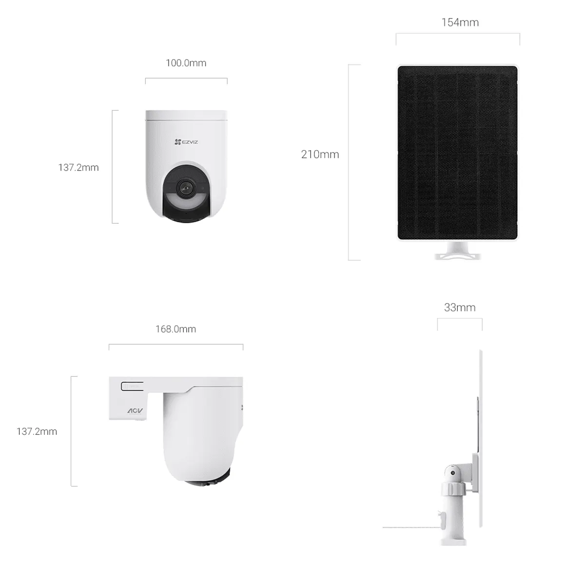 EZVIZ 303103598 HB8 Lite akkumulátoros kültéri kamera 5W napelem #4