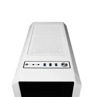 Chieftec GL-03W-OP Scorpion 3 fehér ARGB ventilátorok, edzett üveg oldalpanel, ATX, mATX, Mini ITX kompatibilis, előlap 3x120mm, hátul 1x120mm #3