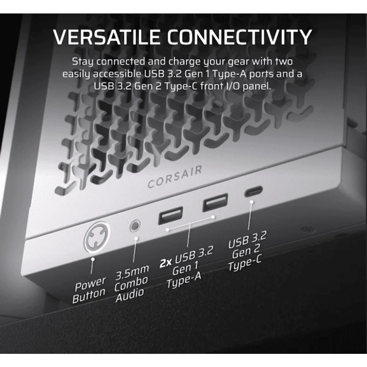 Corsair CC-9011313-WW Frame 4000D RS fehér edzett üveg moduláris 3 RS120 ventilátor #6