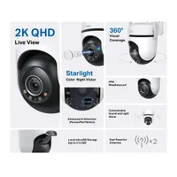 TP-Link TapoC520WS Tapo C520WS kültéri Pan Tilt 2K QHD Starlight AI észlelés IP66 microSD 512 GB kétirányú audio hangvezérlés Google Assistant Alexa #2