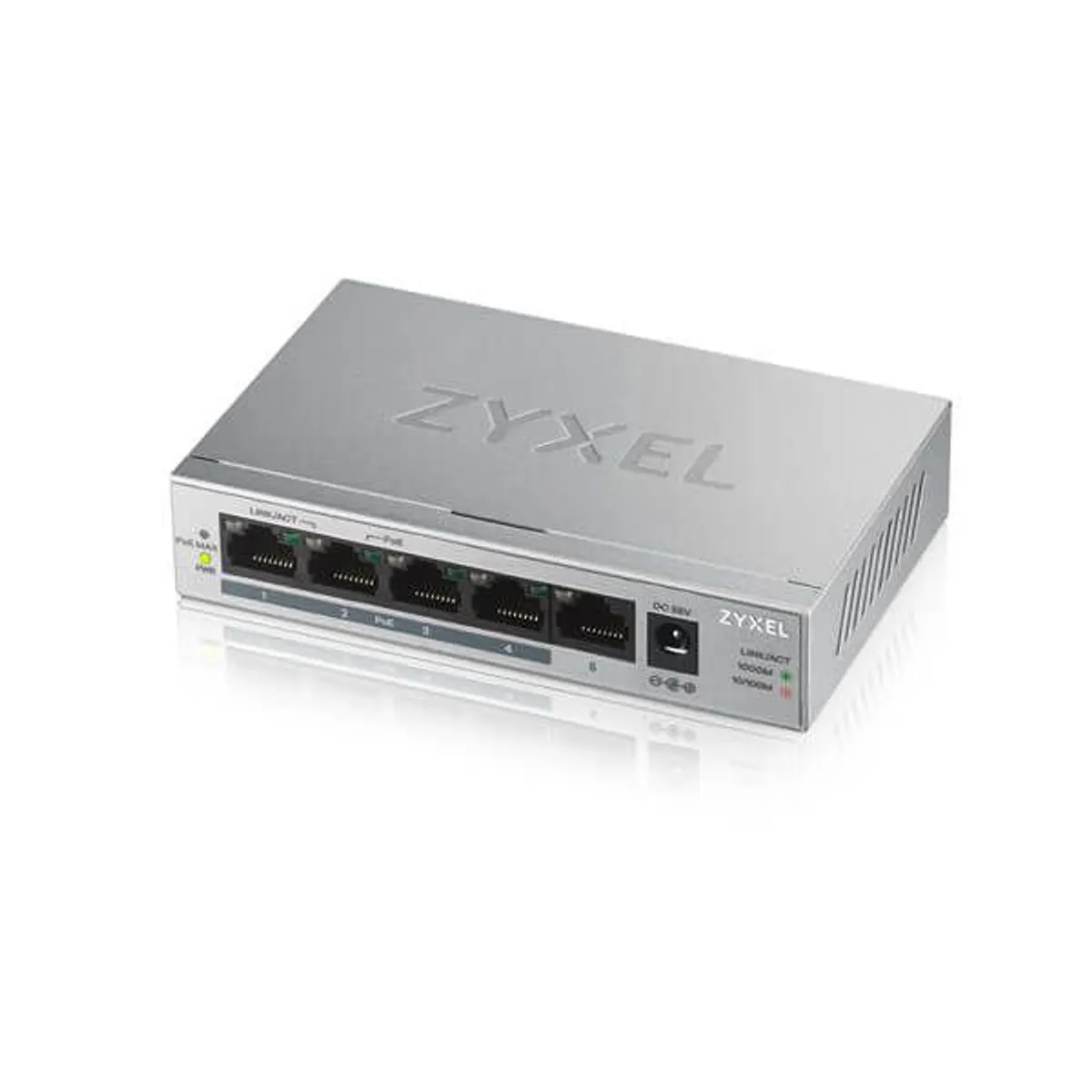 Zyxel GS1005HP-EU0101F GS1005HP 5-portos gigabites poe kapcsoló 4 poe port 60W költségvetés asztali nem menedzselt #1