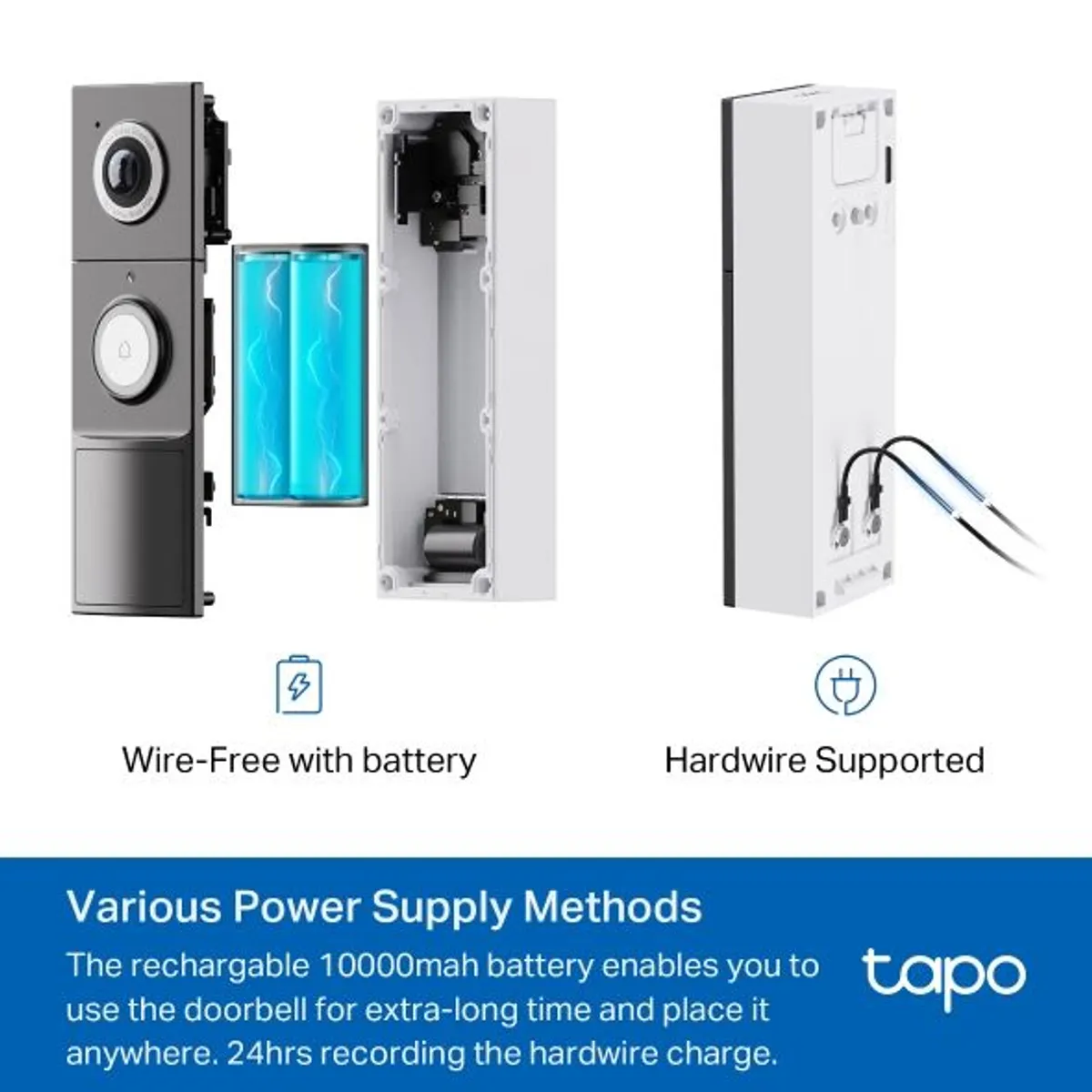 TP-Link TapoD235 Tapo D235 2K 5MP IP66 180 fok látószög duális energiaellátás microSD 512 GB 2,4 GHz wifi kétirányú audio #3