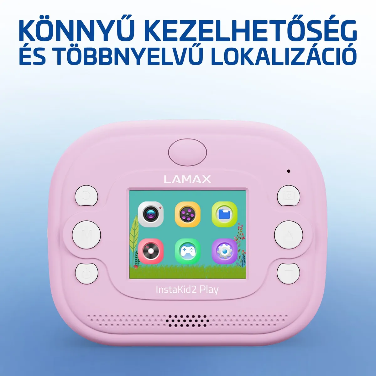Lamax 8596687002502 InstaKid2 Play rózsaszín gyerek fényképezőgép - azonnali nyomtatás, 48Mpx, FullHD, microSD #3