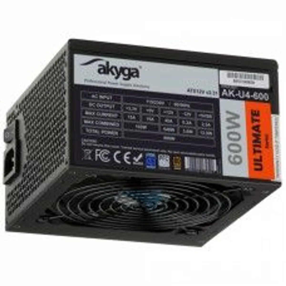 Akyga AK-U4-600 Ultimate 600W ATX 2.31 80 PLUS Bronze PCI-E 6-2 6 SATA 24-pin 12 cm ventilátor #1