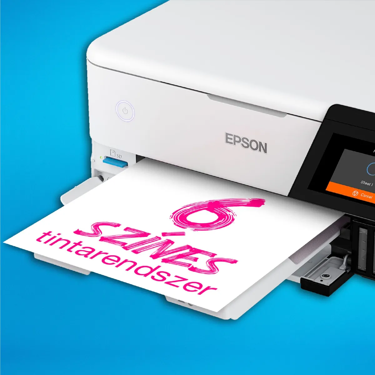 Epson C11CJ20402 EcoTank L8160 hatszínű tintarendszer 5760x1440 dpi 32 oldal percenként A4 WiFi USB Ethernet 10,9 cm érintőképernyő #6