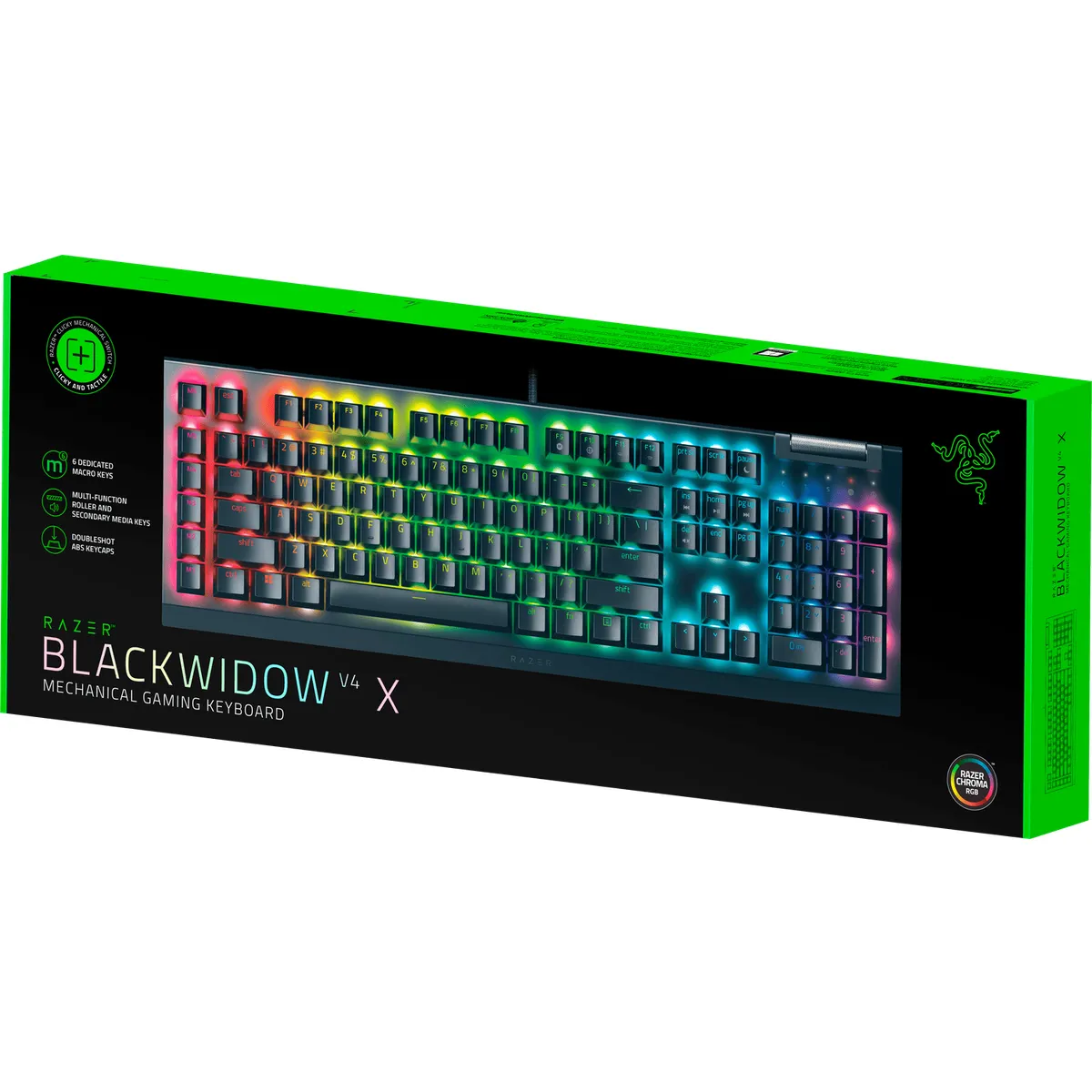 Razer RZ03-04700100-R3M1 BlackWidow V4 X zöld kapcsoló US kiosztás 6 dedikált makró billentyűk Chroma RGB #3