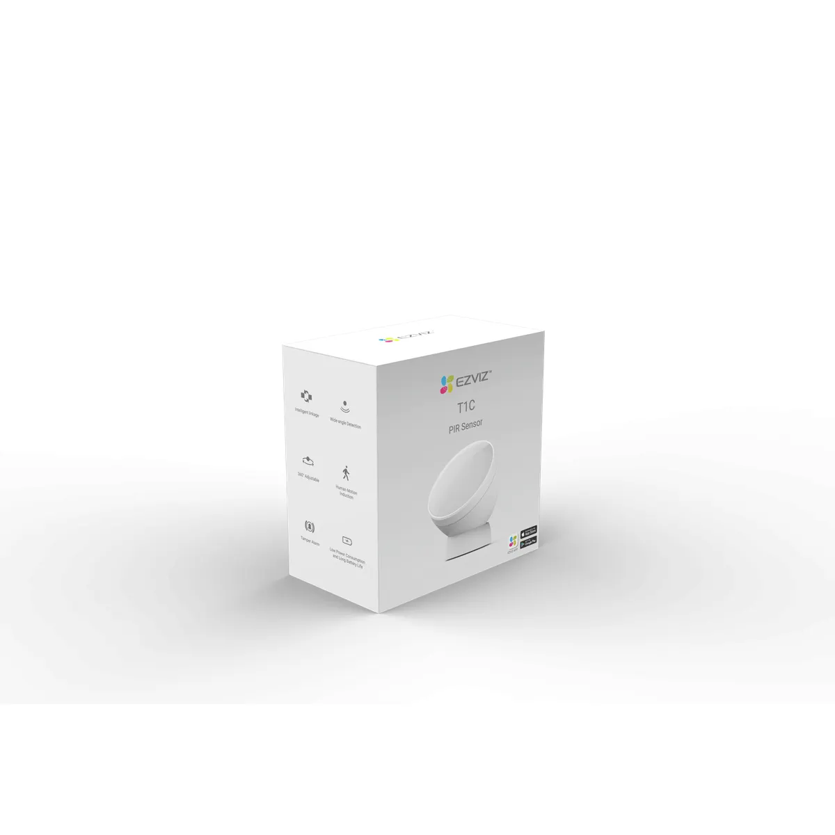 EZVIZ 304800263 T1C mozgásérzékelő PIR ZigBee 3.0 falra és mennyezetre szerelhető háziállatbarát 7 m érzékelés 90 fokos horizontális és vertikális #4