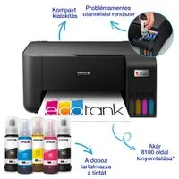 EPSON C11CJ68407 EcoTank L3230 multifunkciós tintasugaras nyomtató 4x65 ml USB 8.100 fekete / 6.500 színes oldal #2