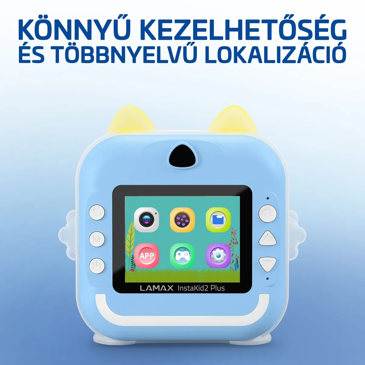 Lamax 8596687002601 InstaKid2 AI Plus kék hőpapíros gyerek fényképezőgép #3