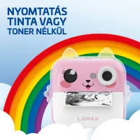 Lamax 8596687002700 InstaKid2 AIPlus rózsaszín hőpapíros gyerek fényképezőgép #2