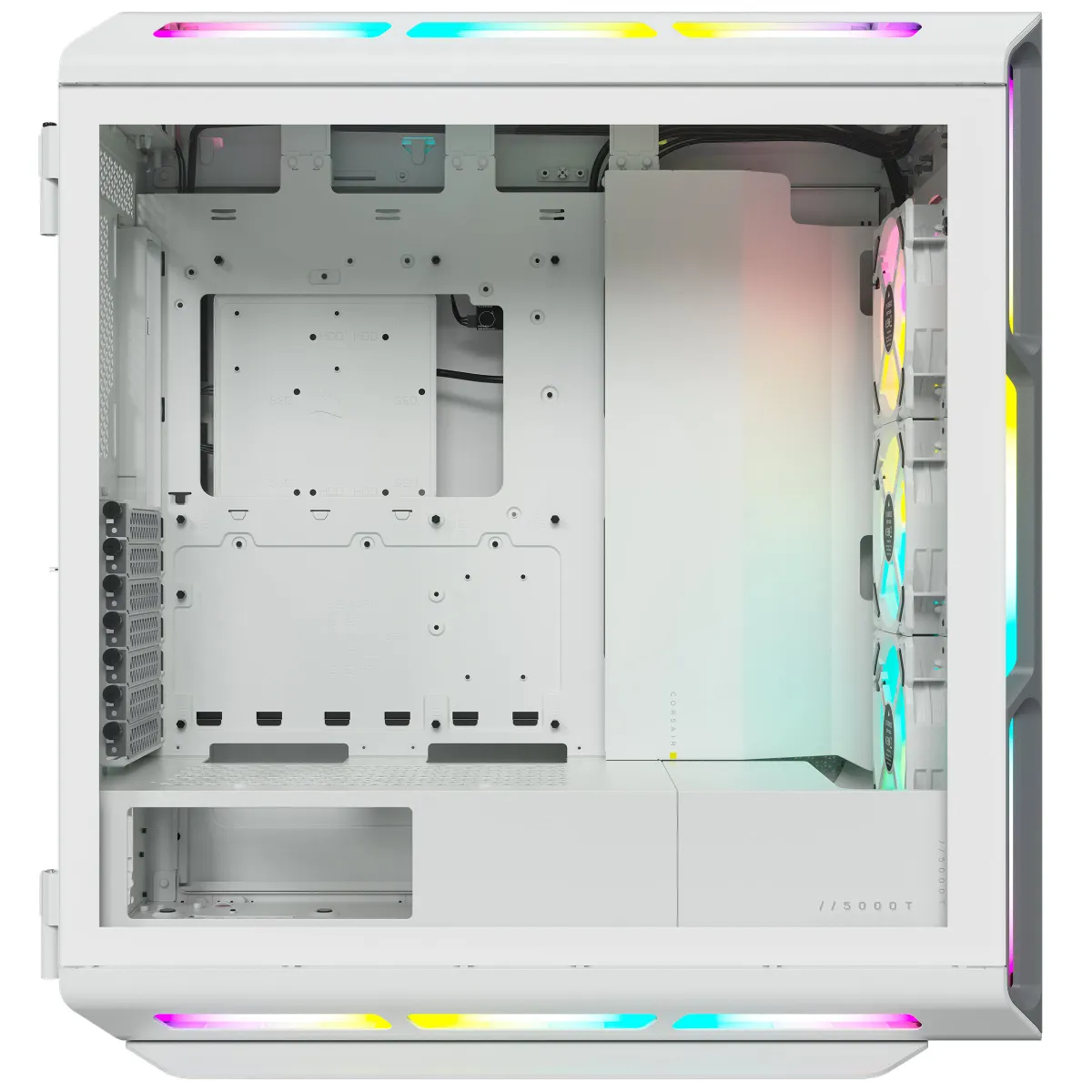 Corsair CC-9011231-WW iCUE 5000T RGB Tempered Glass fehér ATX táp nélkül 3x LL120 RGB #2