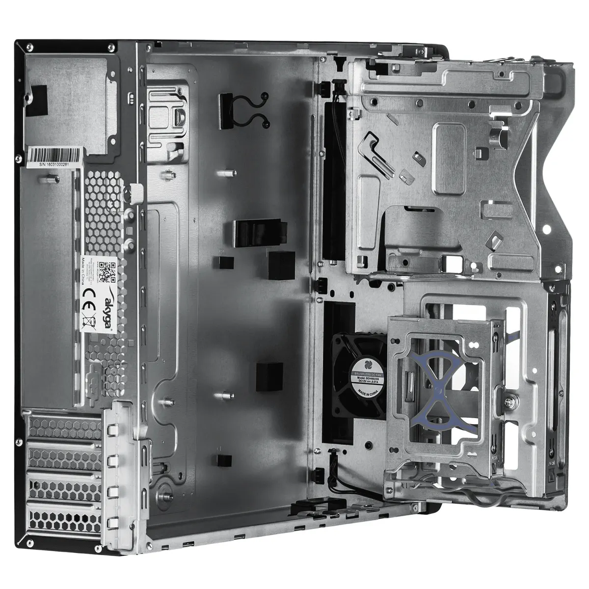 Akyga AK-502-02BK SFF ház Micro-ATX, Mini-ITX és Flex-ATX előlapi 2x USB 3.0, táp nélküli #5
