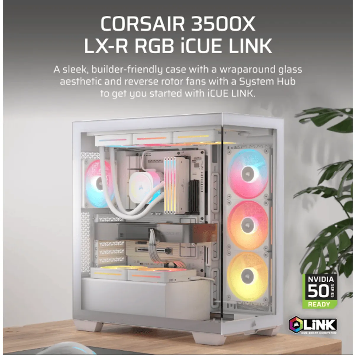 Corsair CC-9011325-WW 3500X LX-R rgb iCUE link mid-tower atx számítógépház #2