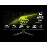 MSI MAG 346CQ 34" UWQHD VA 180Hz 1ms MPRT 3000:1 HDR Ready 121% sRGB 90% DCI-P3 HDMI DP VESA 100x100 mm garancia 36 hónap