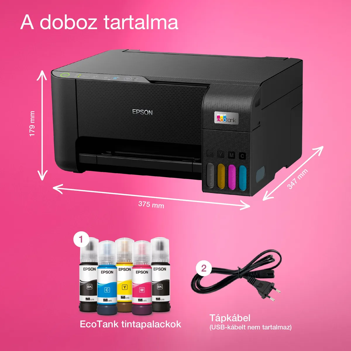 Epson C11CJ67434 EcoTank L3270 multifunkciós tintasugaras WiFi USB A4 színes 5760x1440 DPI #4