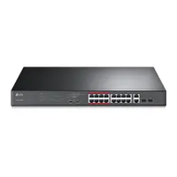 TP-Link TL-SL1218MP 16 PoE portok 2x GbE port 2x SFP kombó