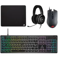 Corsair CH-9226F65-NA 4in1 vezetékes gamer szett: K55 CORE RGB billentyűzet, Harpoon RGB PRO egér, HS35 SURROUND v2 headset, MM100 egérpad