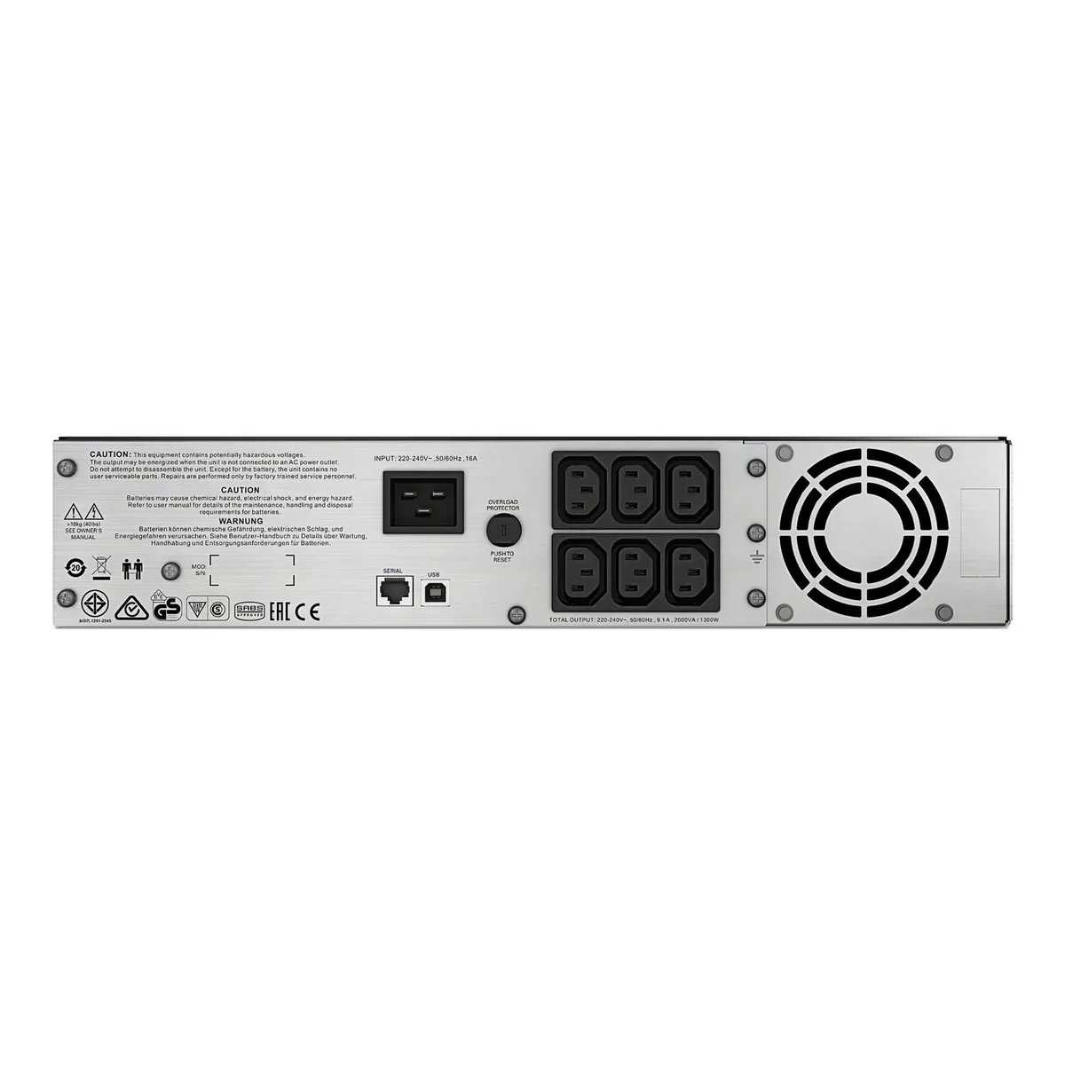 APC SMC2000I-2U Smart-UPS C 2000VA RM 2U LCD 230V 1300W USB input IEC-320-C19 6x IEC-320-C13 #2