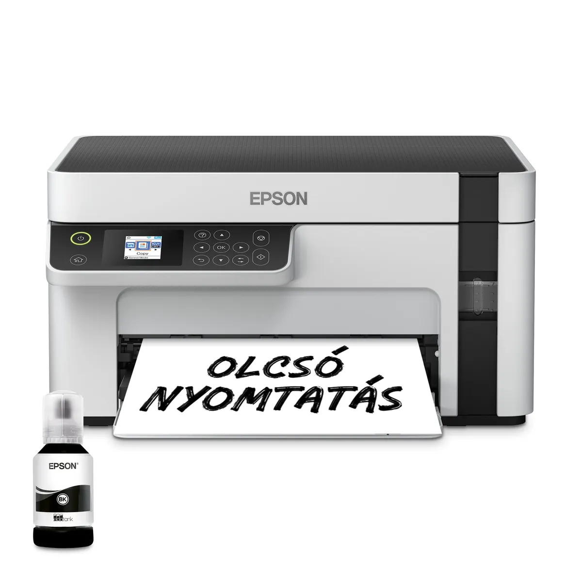 EPSON C11CJ18402 EcoTank M2120 monó MFP WiFi USB 150 lap elülső papírtálca 30 lap kimeneti papírtálca 1440x720 dpi #1