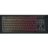 Corsair CH-9216065-NA K55 CORE TKL RGB membrános gamer billentyűzet 300 ml folyadék elleni védelem 12-key rollover iCUE kompatibilis USB Type-A