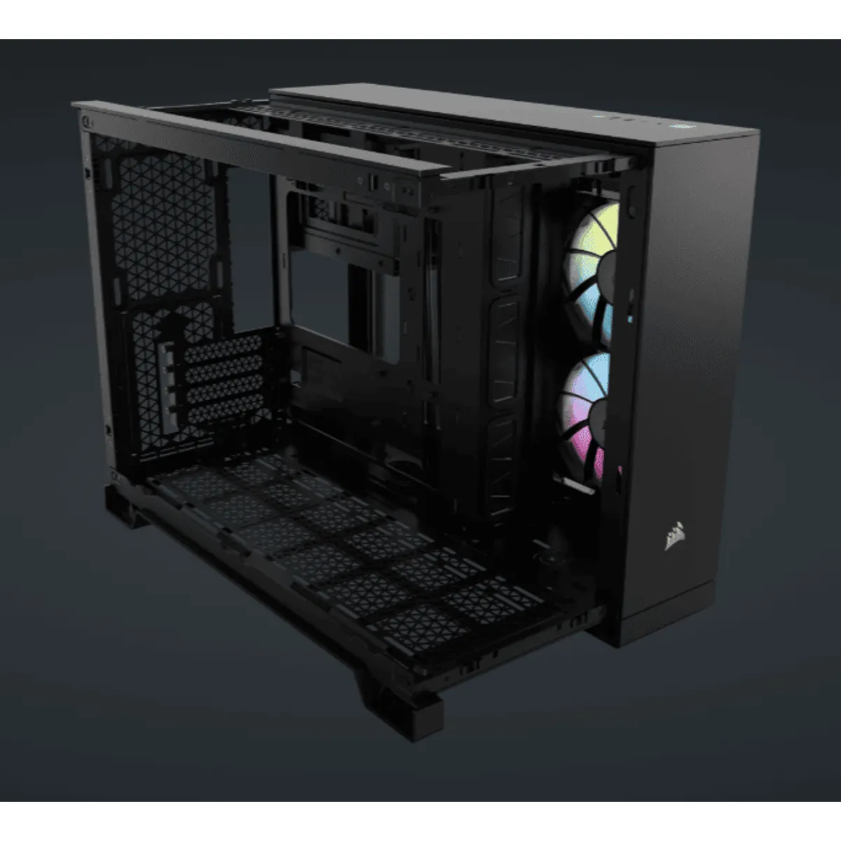 Corsair CC-9011267-WW Ház Micro-ATX iCUE LINK 2500X kétkamrás edzett üveg fekete #6