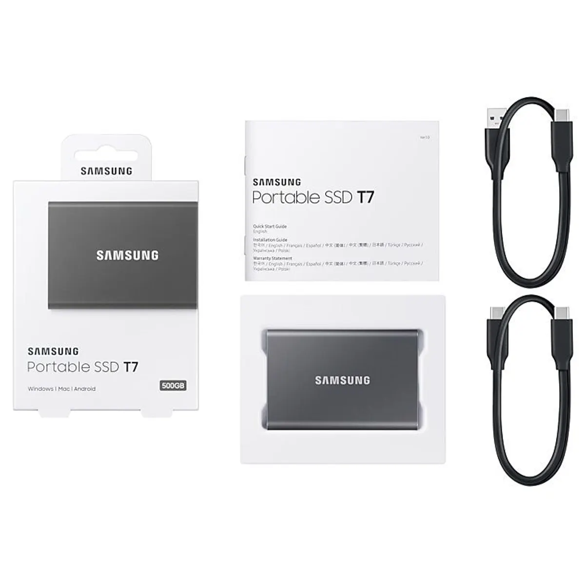 Samsung MU-PC1T0T/WW T7 1TB szürke usb 3.2 gen2 #5