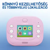 Lamax 8596687002502 InstaKid2 Play rózsaszín gyerek fényképezőgép - azonnali nyomtatás, 48Mpx, FullHD, microSD #3