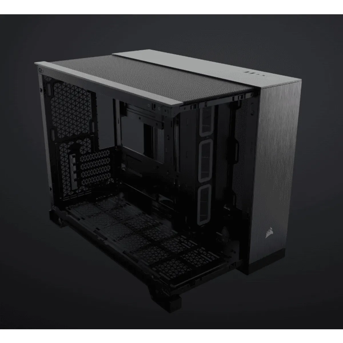 Corsair CC-9011287-WW 2500X Micro-ATX kétkamrás toronyház - fekete-obszidián alumínium edzett üveg invertált alaplap-kompatibilitás #4