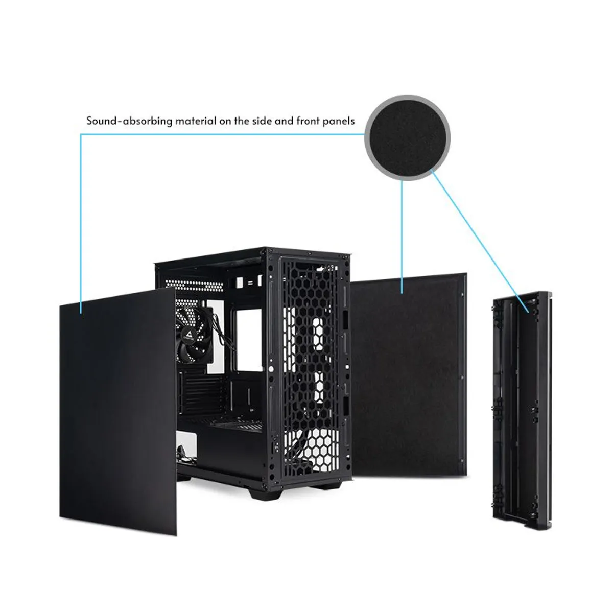 Chieftec AZ-01B-OP Pro mini mATX 0,6 mm SPCC fekete 2x 2,5" 1x 3,5" belső rekesz PSU nélkül CPU hűtő max 165 mm VGA max 330 mm #2