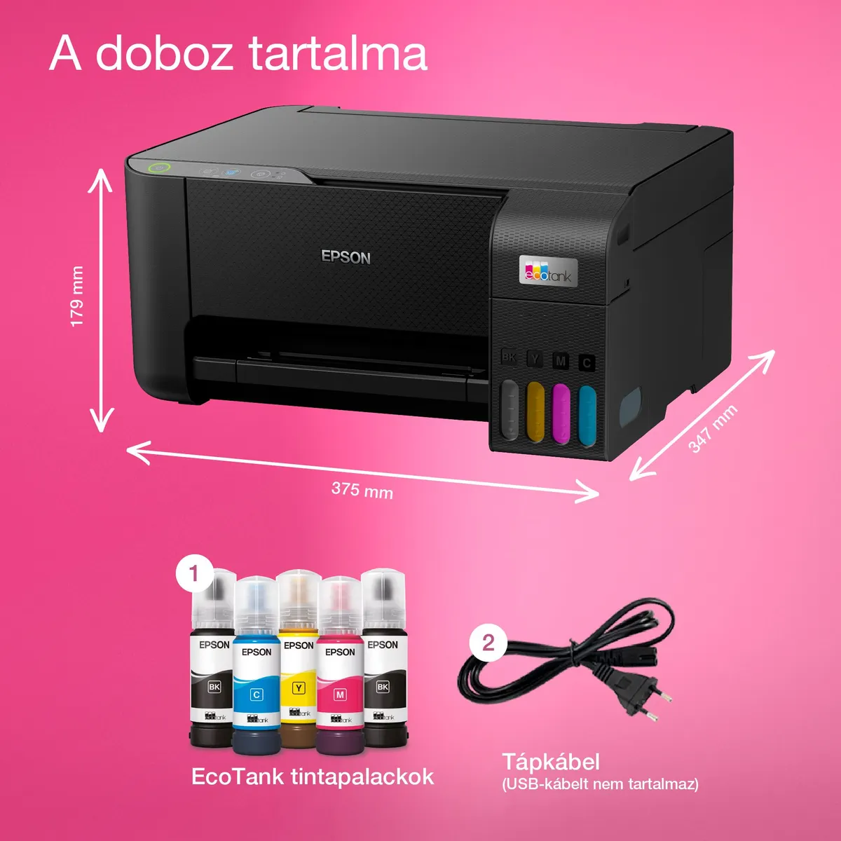 EPSON C11CJ68407 EcoTank L3230 multifunkciós tintasugaras nyomtató 4x65 ml USB 8.100 fekete / 6.500 színes oldal #4