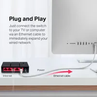 Mercusys MS105GP 5-portos PoE kapcsoló 4 PoE port 65W extend mód 250 m fém ház #3