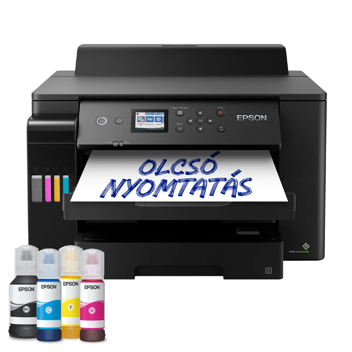 EPSON C11CJ04402 EcoTank L11160 4800x1200dpi 32ppm fekete 21ppm színes duplex WiFi LAN USB 550 bemeneti 125 kimeneti 4 soros LCD #1