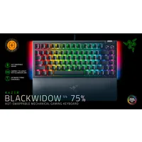 Razer RZ03-05000100-R3M1 BlackWidow V4 75 Üzem közben cserélhető kapcsolók USB-C alumínium felső burkolat Chroma RGB