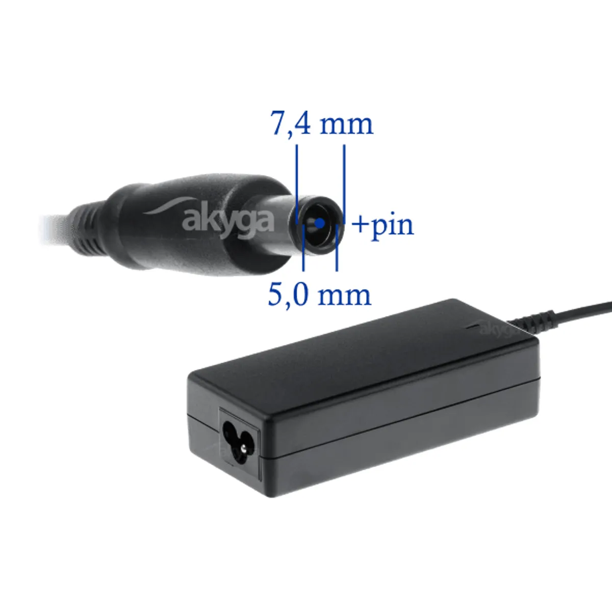 Akyga AK-ND-05 Dell kompatibilis notebook adapter 65W 19.5V 3.34A 7.4x5.0 mm + pin #1