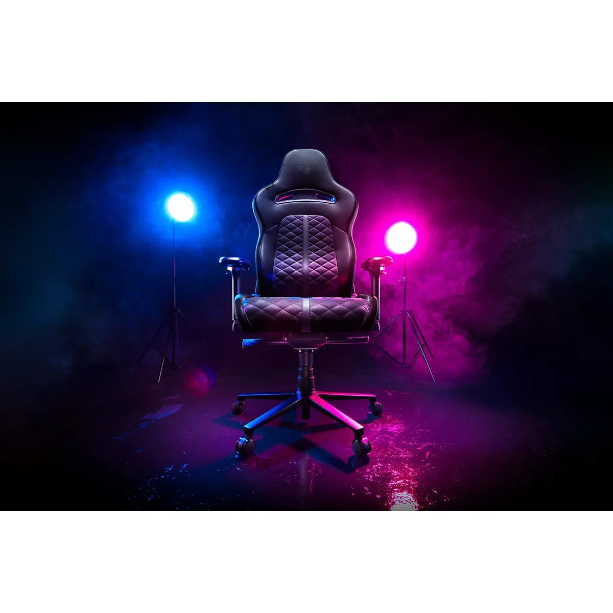 Razer RZ38-03720300-R3G1 Enki 21" ultraszéles ülőfelület 110 fokos vállívek deréktámasz 152 fokos dőlés memóriahabos fejtámasz #3
